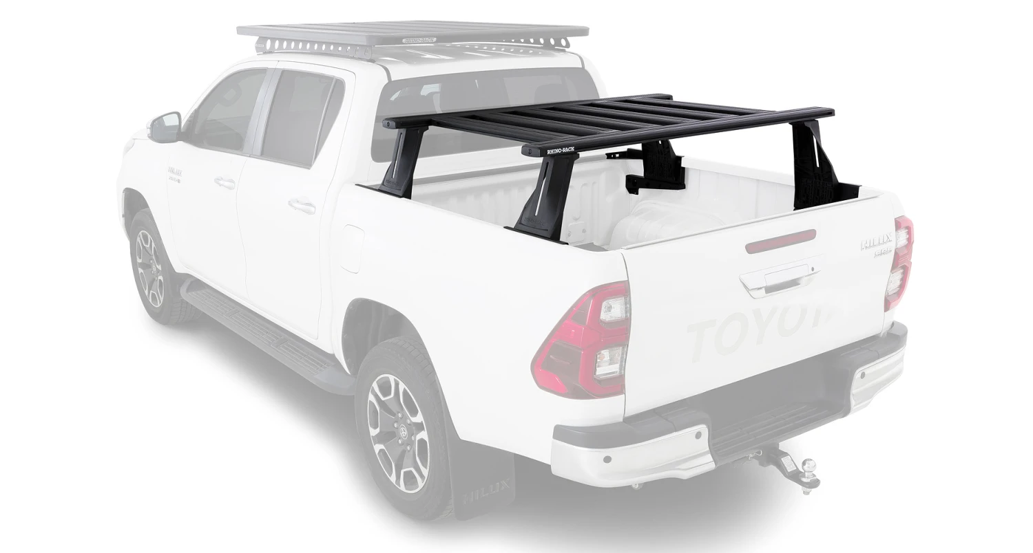 Rhino Rack JC-01581 Reconn-Deck 2 Bar Ute Tub System With 6 NS Bars For Toyota Hilux N80 4dr Ute With Tub Rack (2015 Onwards) - Custom Point Mount 4 Rhino Rack JC-01581 Reconn-Deck 2 Bar Ute Tub System With 6 NS Bars For Toyota Hilux N80 4dr Ute With Tub Rack (2015 Onwards) - Custom Point Mount - Image 2