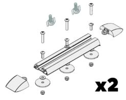 Yakima LNL Permanent Mount Kit Pack Of 2 - 9831032