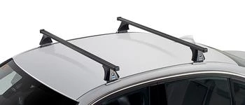 CRUZ SX Black 2 Bar Roof Rack For Toyota Land Cruiser Prado 5dr 120 Series With Bare Roof (2002 To 2009) - Factory Point Mount 4 CRUZ SX Black 2 Bar Roof Rack For Toyota Land Cruiser Prado 5dr 120 Series With Bare Roof (2002 To 2009) - Factory Point Mount - Image 2