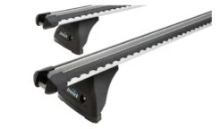 PRORACK HD Aluminium Roof Rack - Pair 1650mm Silver Bars T19 -Roof Rack Shop heavy duty bar roof racks pair smartfoot legs 4