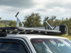 Kaon Angled Wind Deflector Maxtrax Mounts To Suit Rhino-Rack Pioneer Platform [Type: 5 Slat Rack] [Option: No Pins] - KS0268 -Roof Rack Shop ks0268 02