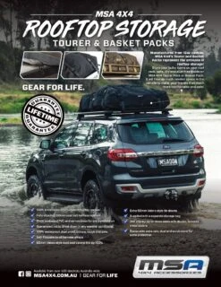 MSA Tourer Pack Small 1.2W X 1.2L TP1.2 16 MSA Tourer Pack Small 1.2W X 1.2L TP1.2 -Roof Rack Shop msa 4x4 tourer baskety packs advert 1 6