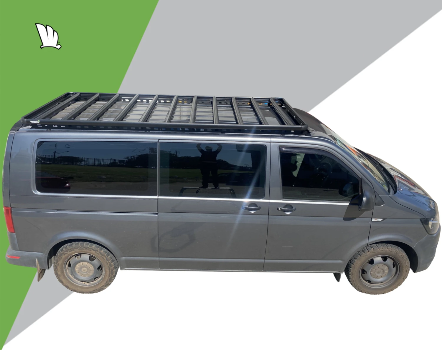 Wedgetail Platform Roof Rack (3000mm X 1450mm) For Volkswagen Transporter T6 Van LWB Low Roof (2015 Onwards) - Factory Point Mount 7 Wedgetail Platform Roof Rack (3000mm X 1450mm) For Volkswagen Transporter T6 Van LWB Low Roof (2015 Onwards) - Factory Point Mount - Image 5